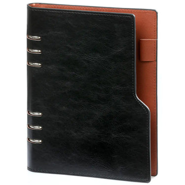 1116-60 Clipbook Personal Ring Binder Planner Pullup Black